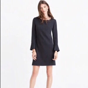 Madewell Charcoal Gray Knit Bell Sleeve Shift Dress Size XS